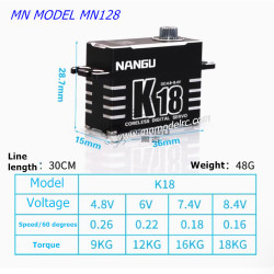 MN MODEL MN128 Parts Digital Servo 18KG 25g Metal Hollow Gear NANGU