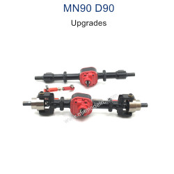 MN MODEL MN D90 Upgrade Parts Metal Front and Rear Axle Assembly black