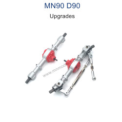 MN MODEL MN D90 Upgrade Parts Metal Front and Rear Axle Assembly silver
