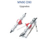 MN MODEL MN D90 Upgrade Parts Metal Front and Rear Axle Assembly silver