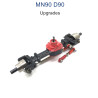 MN MODEL MN D90 Upgrade Parts Metal Front Axle Assembly black
