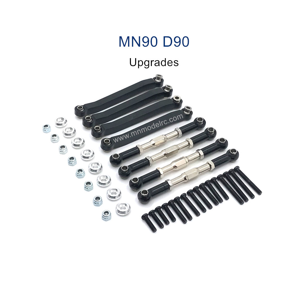 MN MODEL MN D90 Upgrade Parts Metal Connect Rods black