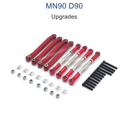 MN MODEL MN D90 Upgrade Parts Metal Connect Rods red