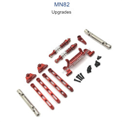 MN MODEL MN82 Upgrade parts Metal connect Rods and Shocks kit red