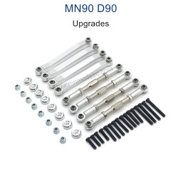 MN MODEL MN D90 Upgrade Parts Metal Connect Rods silver