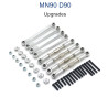 MN MODEL MN D90 Upgrade Parts Metal Connect Rods silver