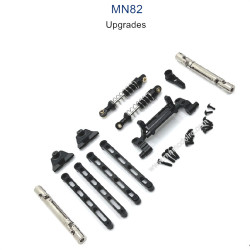 MN MODEL MN82 Upgrade parts Metal connect Rods and Shocks kit black