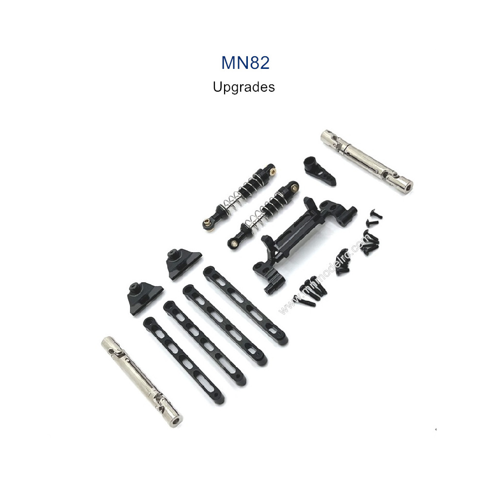 MN MODEL MN82 Upgrade parts Metal connect Rods and Shocks kit black MN MODEL MN82 Upgrade parts Metal connect Rods and Shocks kit black