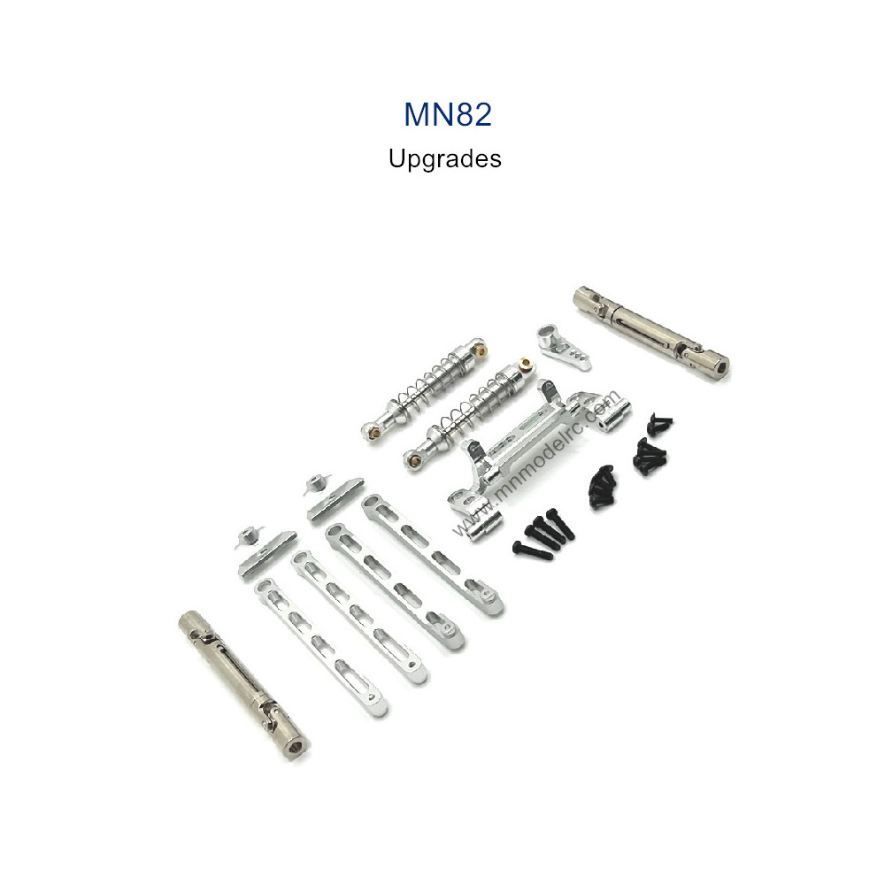 MN MODEL MN82 Upgrade parts Metal connect Rods and Shocks kit silver