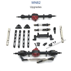 MN MODEL MN82 Upgrade parts Front and Rear Axles Kits Connect Rod Shocks black