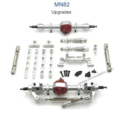MN MODEL MN82 Upgrade parts Front and Rear Axles Kits Connect Rod Shocks silver