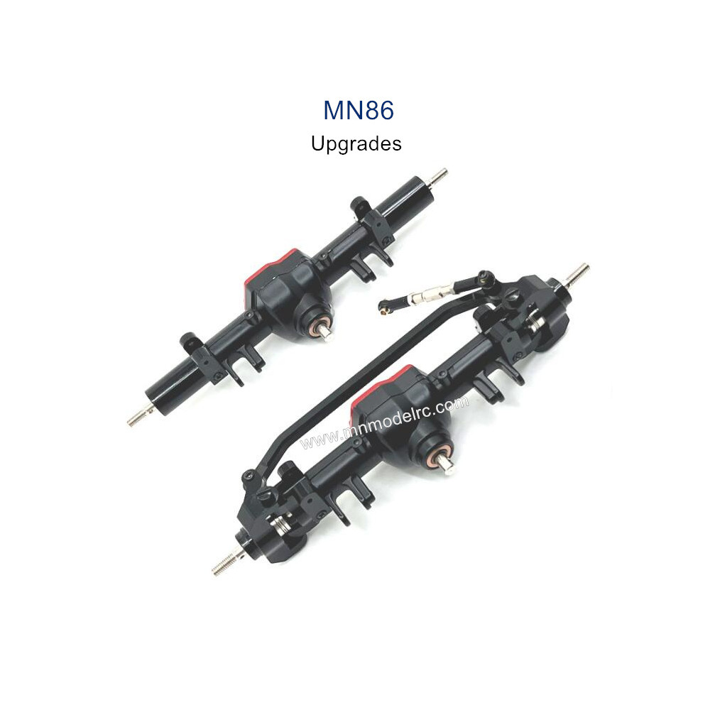 MN MODEL MN86 Upgrade parts Metal Front and Rear Axle Assembly black