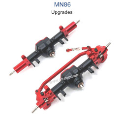 MN MODEL MN86 Upgrade parts Metal Front and Rear Axle Assembly red