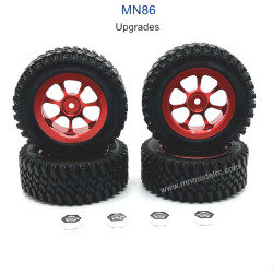 MN MODEL MN86 Upgrade parts Metal Hub and Tires red