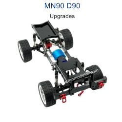 MN MODEL MN-90 Upgrade Parts Metal Car Body Kit with Wheel black