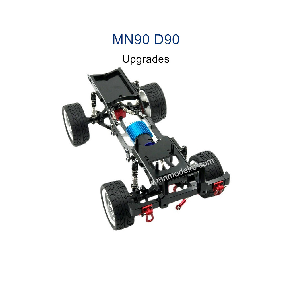MN MODEL MN-90 Upgrade Parts Metal Car Body Kit with Wheel black