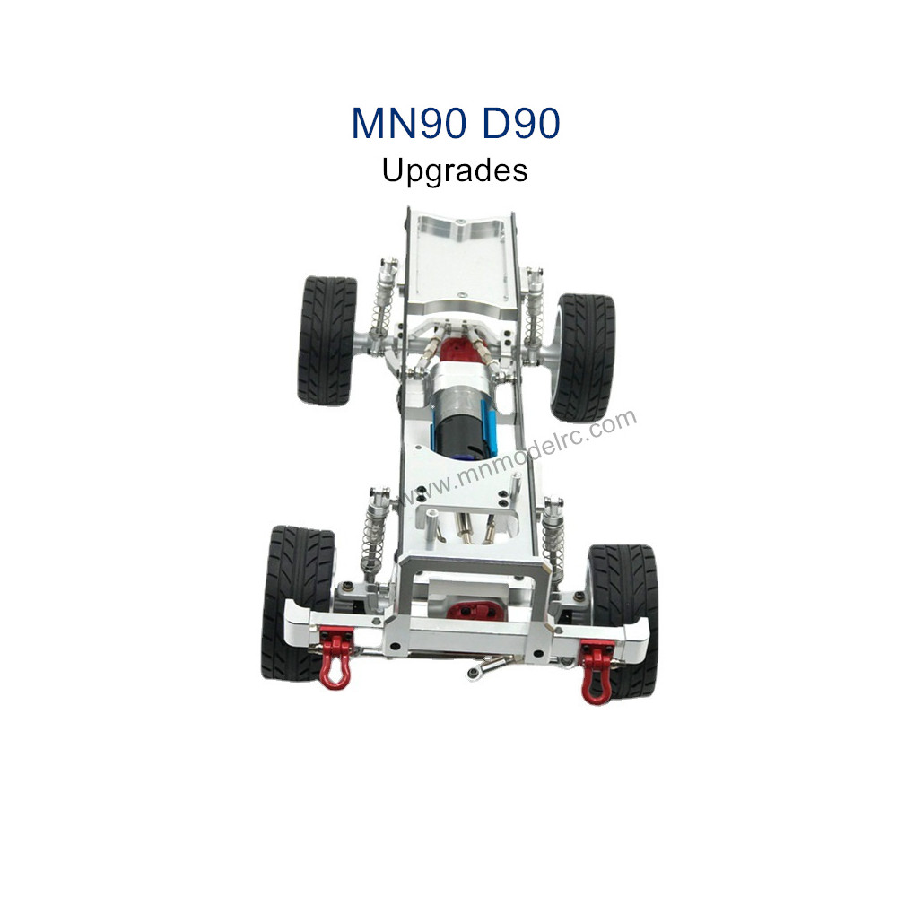 MN MODEL MN-90 Upgrade Parts Metal Car Body Kit with Wheel silver
