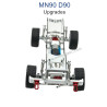 MN MODEL MN-90 Upgrade Parts Metal Car Body Kit with Wheel silver