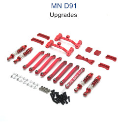 MN MODEL MN91 Upgrade parts Connect Rod and Shocks red