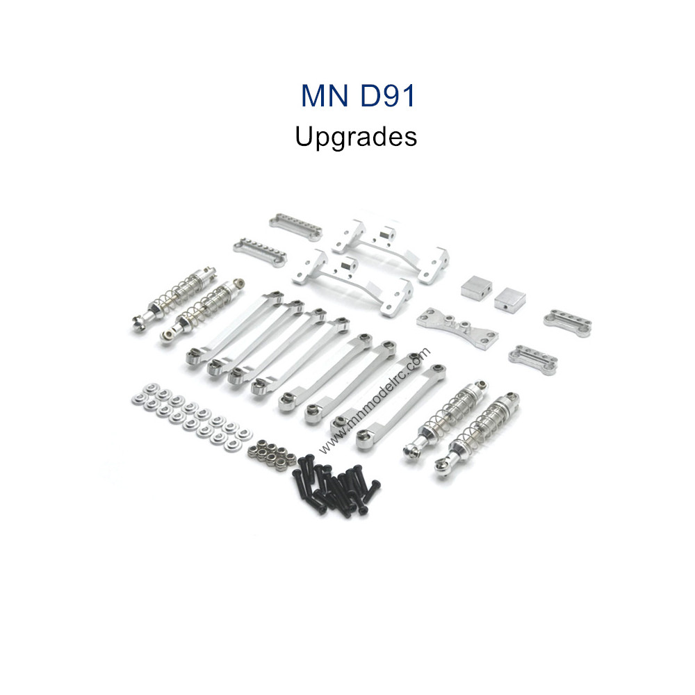 MN MODEL MN91 Upgrade parts Connect Rod and Shocks silver MN MODEL MN91 Upgrade parts Connect Rod and Shocks silver