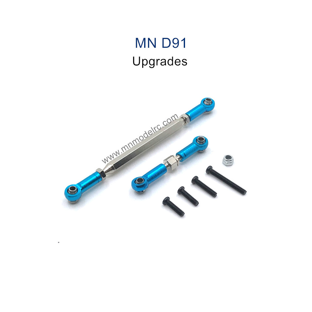 MN MODEL MN91 Upgrade parts Steering and Servo Connect Rods blue